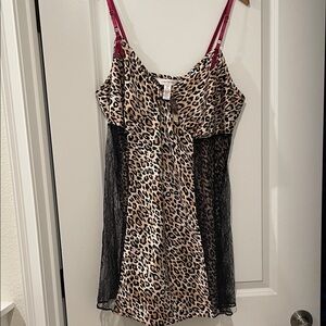 Cacique Leopard lace print pajama slip dress size 18/20 nwt